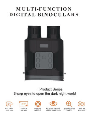 Visione notturna binocoli IR Illuminazione 1.5m-400m 1080P 850NM LED 256GB Giorno Notte