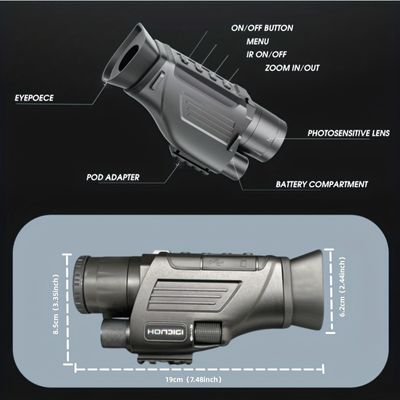 390G Visione notturna Occhiali monocolari Occhiali da sole Caccia all'aperto Osservazione della fauna selvatica