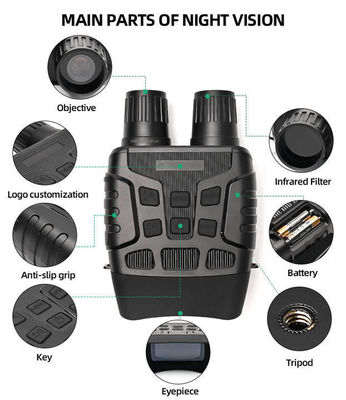 Fotocamera digitale di caccia binoculare con ingrandimento 4X con visione notturna IR 720P e zoom 5X