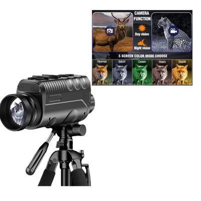 Occhiali di visione notturna 6X ingrandimento digitale regolabile 34mm Obiettivo Lens 854*480 Risoluzione