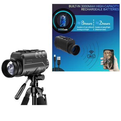 Obiettivo da 34 mm Lente binocolare 1080p Dispositivo di visione notturna a infrarossi 5x256GB