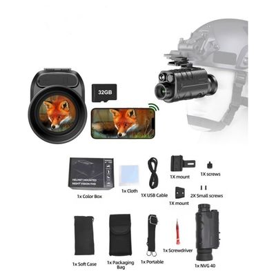 9 milioni di immagini fotografiche Risoluzione 31mm IR LED Occhiali da vista notturno 1080P