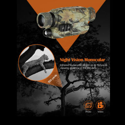 Ingrandimento ottico 5X Monocolo di visione notturna per l'osservazione della fauna selvatica all'aperto