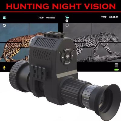 1080p di caccia visione notturna Video Camera monoculare DVR con built-in 850nm infrarosso torcia e 1,2 pollici schermo HD con crosshair regolabile