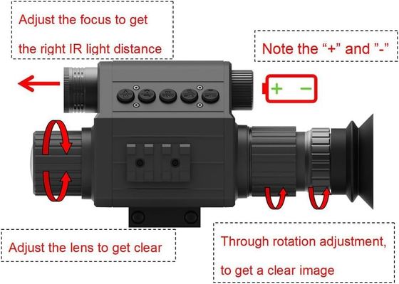 M5 Digital 1080P Day &amp; Night Vision Rifle Scope Hunting Monocular Camera con 850 o 940 nm IR (M5-50-IR940-GP)