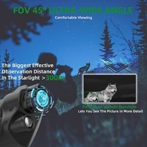 binocoli di visione notturna a linea ausiliaria incrociata con gamma visibile di illuminazione a infrarossi da 1,5 m a 300 m e schermo LCD da 3′′